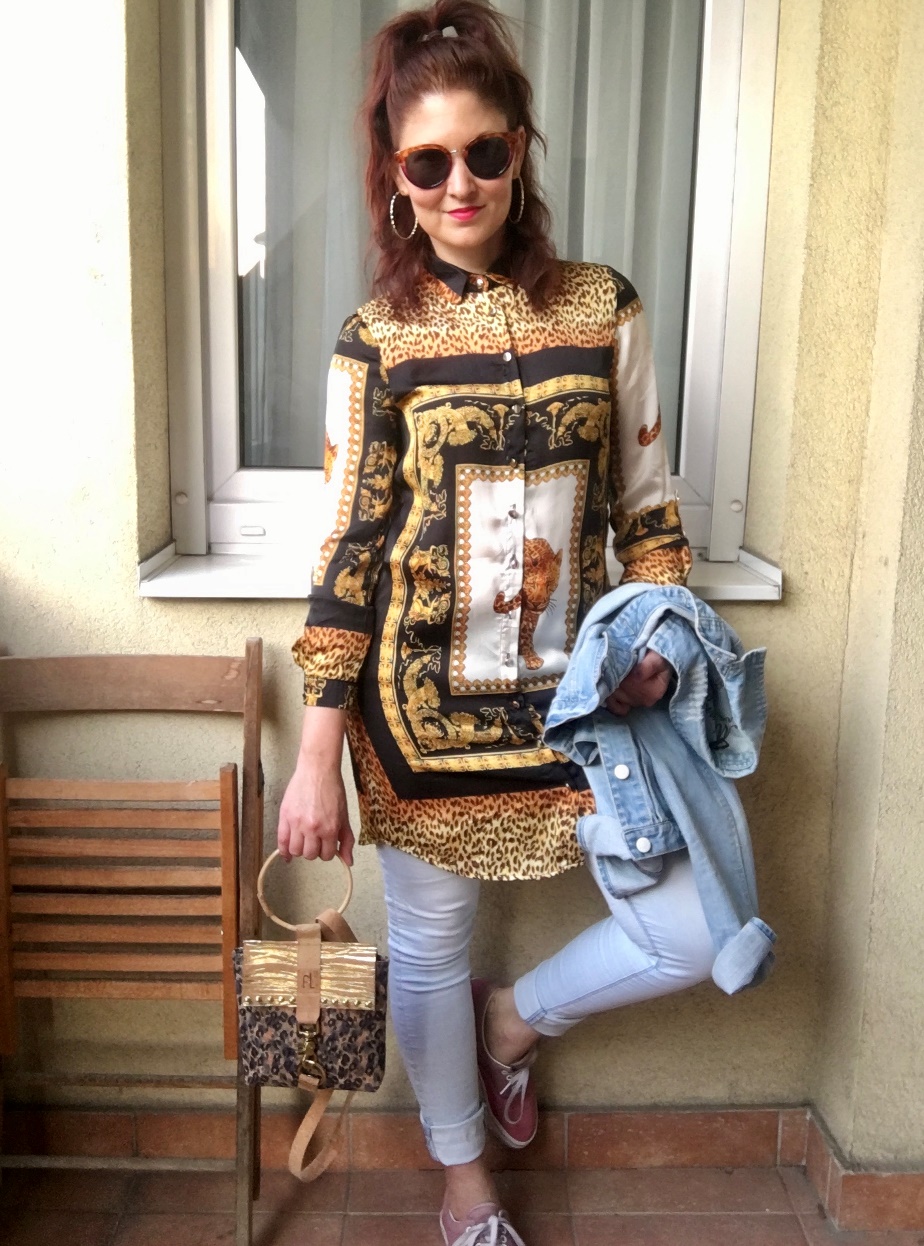Street Fashion Női Táska - Kék Leopárd — 5. nézet